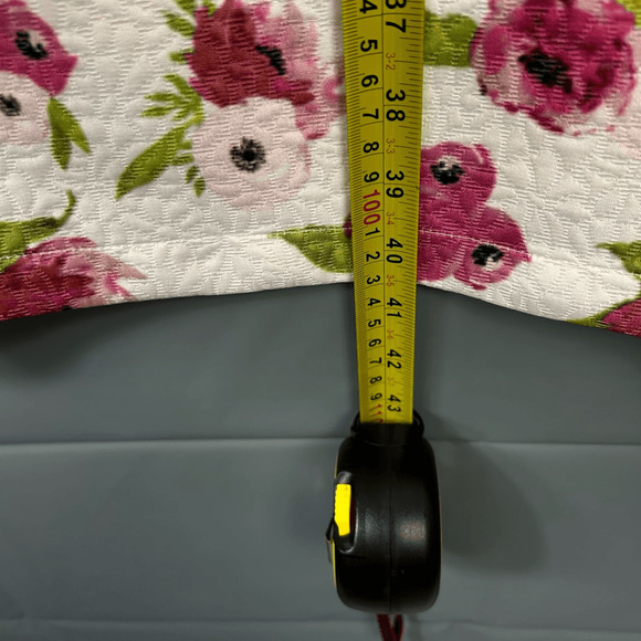 Rachel Parcell Dress Womens Large Floral Sheath Dress Midi Pink Back Zip - Picture 4 of 10